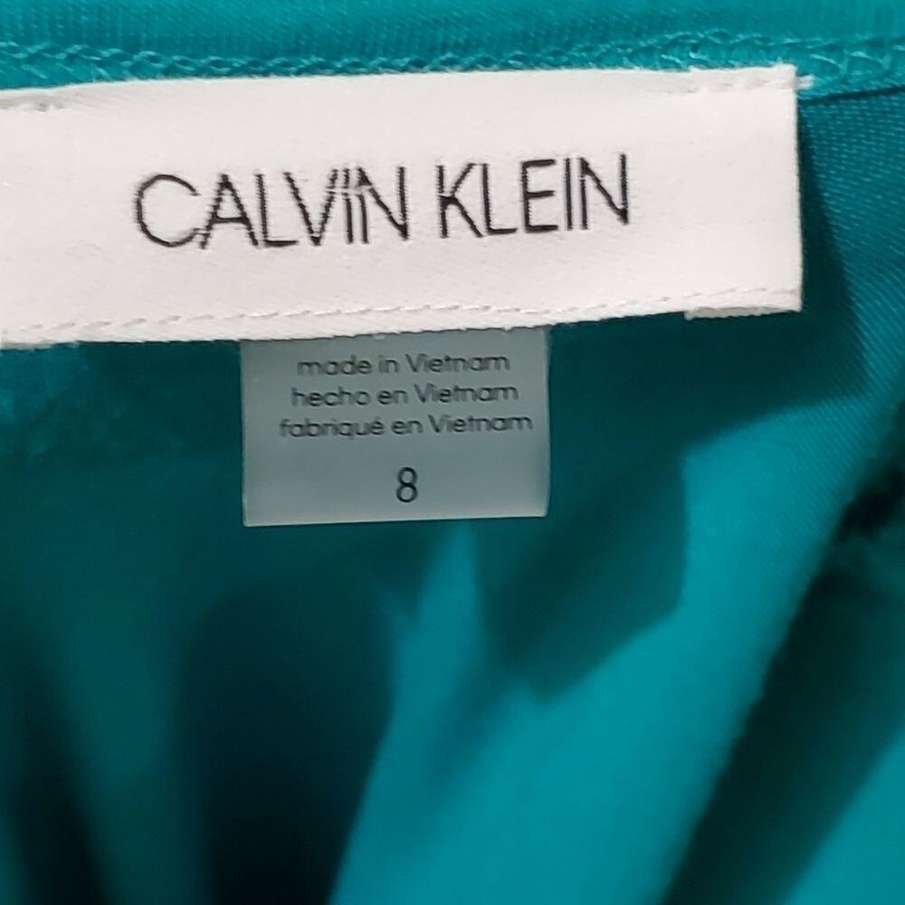 New‎ Vintage 80s style teal dress size 8 - Picture 6 of 7